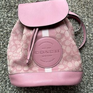 Coach Dempsey True pink signature backpack
